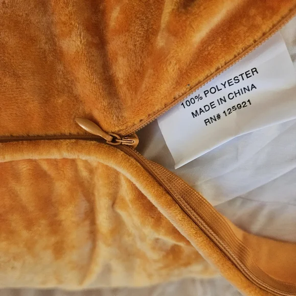 ONE - NWT Luxury Velvet Orange Oversized Throw Accent Pillow 24"x24"
